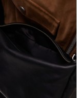 Charlie leather crossbody bag in black - BLACK