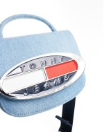 origin crossbody bag in light blue denim