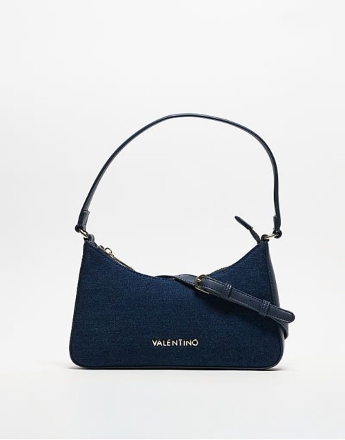 Valentino kelly clean 90s shoulder bag in blue denim