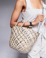 straw basket bag with crossbody strap in gold metallic