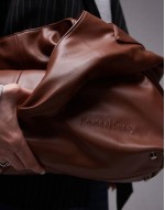 the big sling faux leather bag in brown