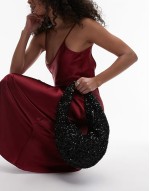 sequin grab bag in black