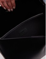 buckle detail adjustable strap bag in black